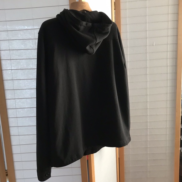 Five Four Sz L Shacket zip front "Caulfield Jacket" black hooded jacket - Picture 2 of 8